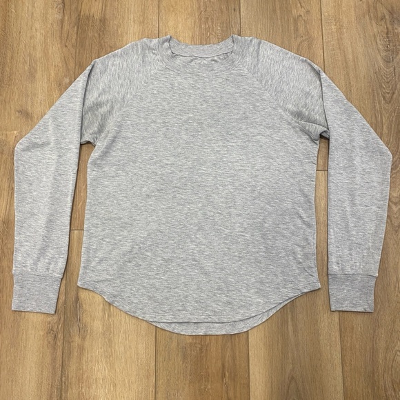 🌟SPLITS59🌟 WARM UP PULLOVER LONG SLEEVE CREW NECK TOP MODAL GREY SZ M - Picture 1 of 8